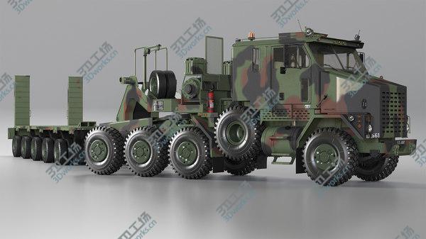 images/goods_img/20210312/3D Oshkosh M1070 Tank Transporter Tractor with M1000 Semi-Trailer Camo Clean Rigged/2.jpg